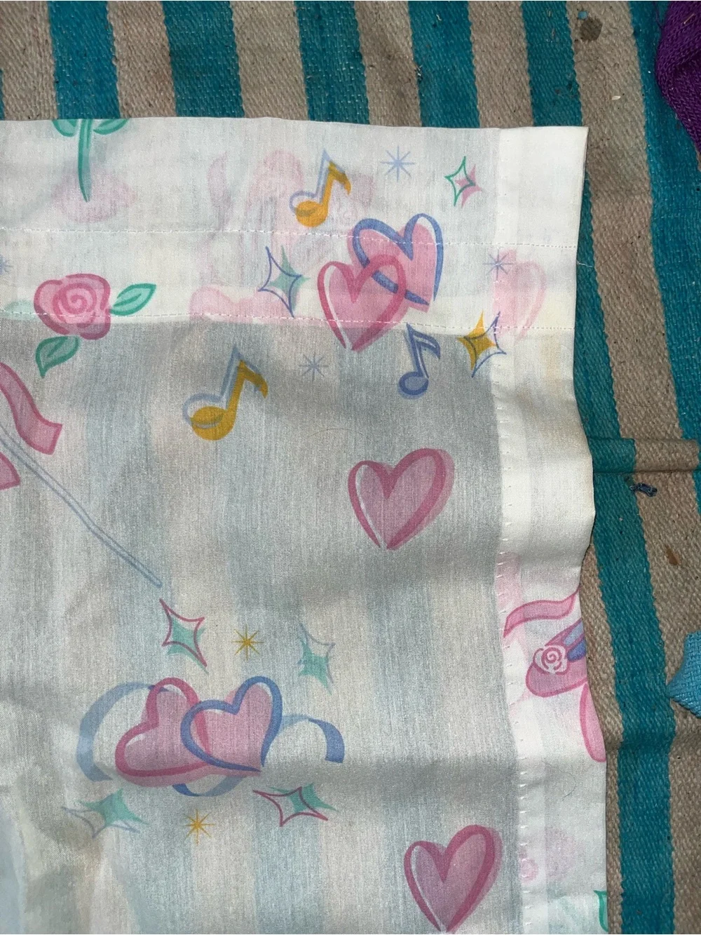 1995 Barbie Cinderella Flat Sheet Made in USA Vintage Doll Print Cotton Blend